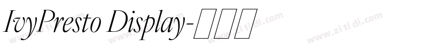 IvyPresto Display字体转换